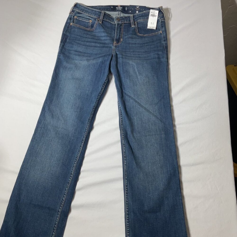 Hollister Womens Low-Rise Bootcut Jeans Size 11 Waist Medium Wash New With Tags